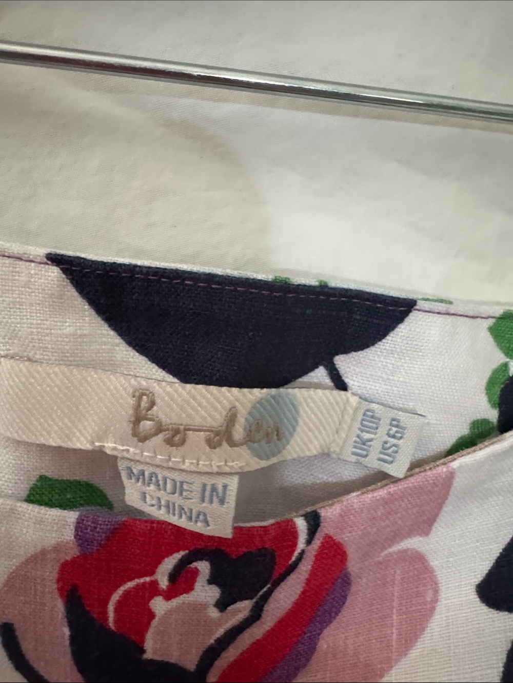 Boden Cream Floral A-Line Skirt - Picture 2 of 4